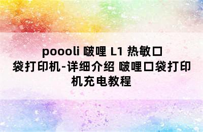 poooli 啵哩 L1 热敏口袋打印机-详细介绍 啵哩口袋打印机充电教程